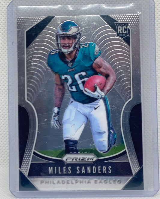 MILES SANDERS 2019 PANINI PRIZM TRUE ROOKIE RC #326