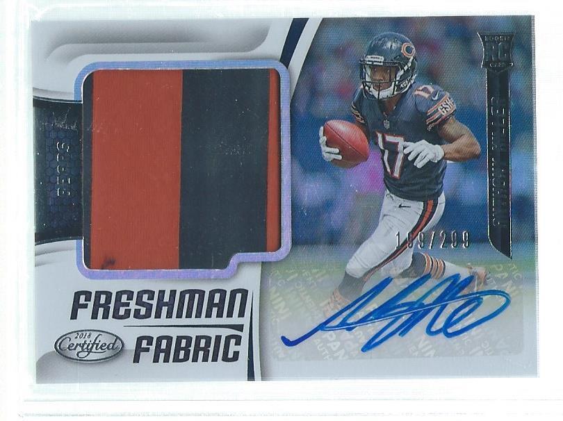 ANTHONY MILLER 2018 CERTIFIED FRESHMAN FABRIC 2 COLOR PATCH AUTO RC #D 199/299