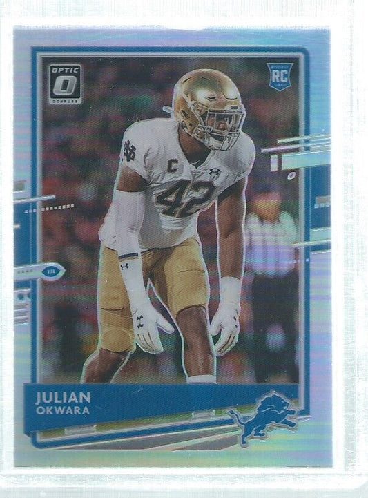 JULIAN OKWARA 2020 DONRUSS OPTIC SILVER HOLO RC #144