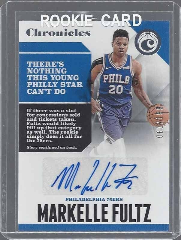 MARKELLE FULTZ 2017-18 PANINI CHRONICLES ROOKIE AUTO RC #D 81/199