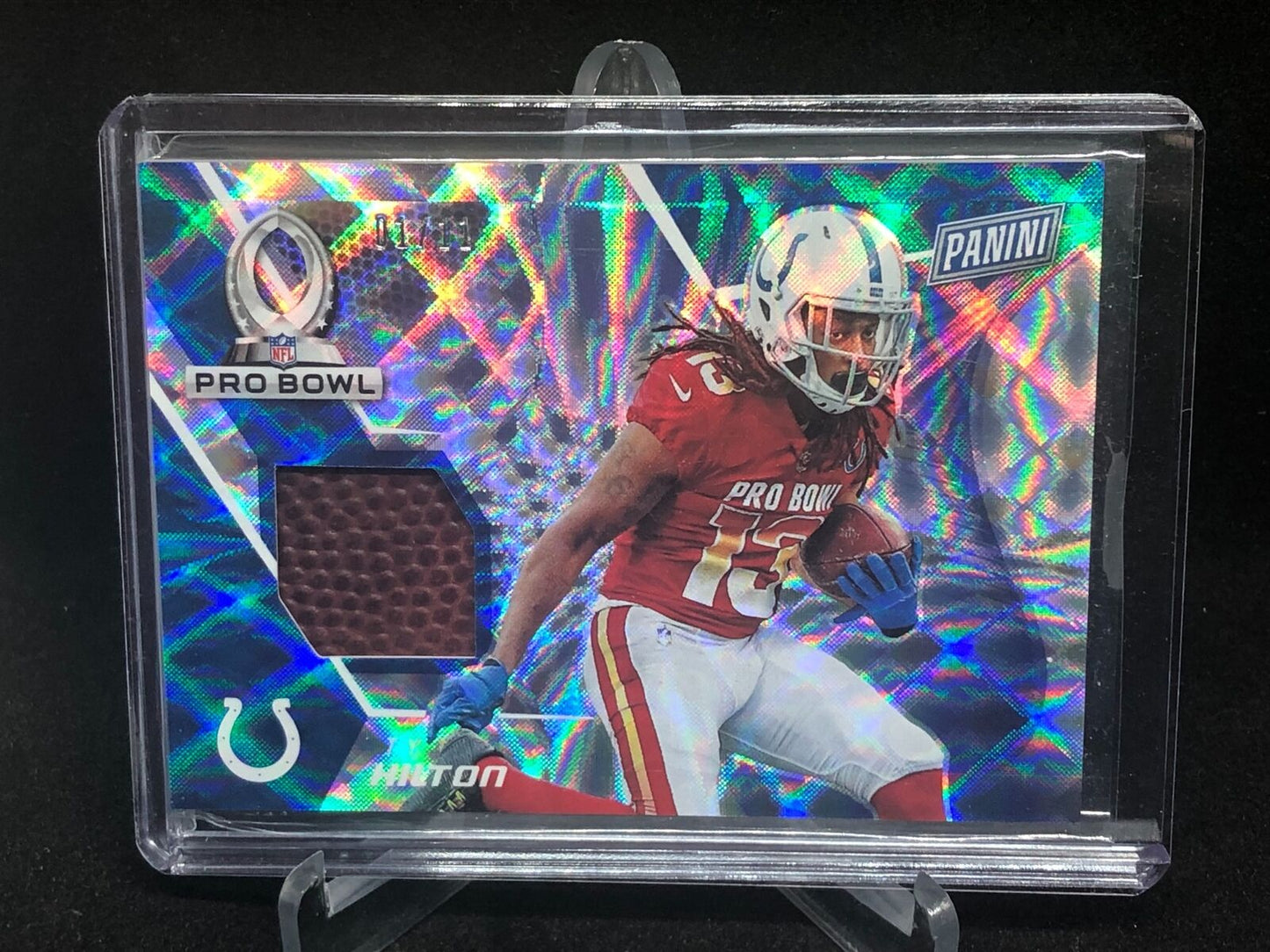 TY HILTON 2018 PANINI DAY PRO BOWL GAME USED FOOTBALL #D /11