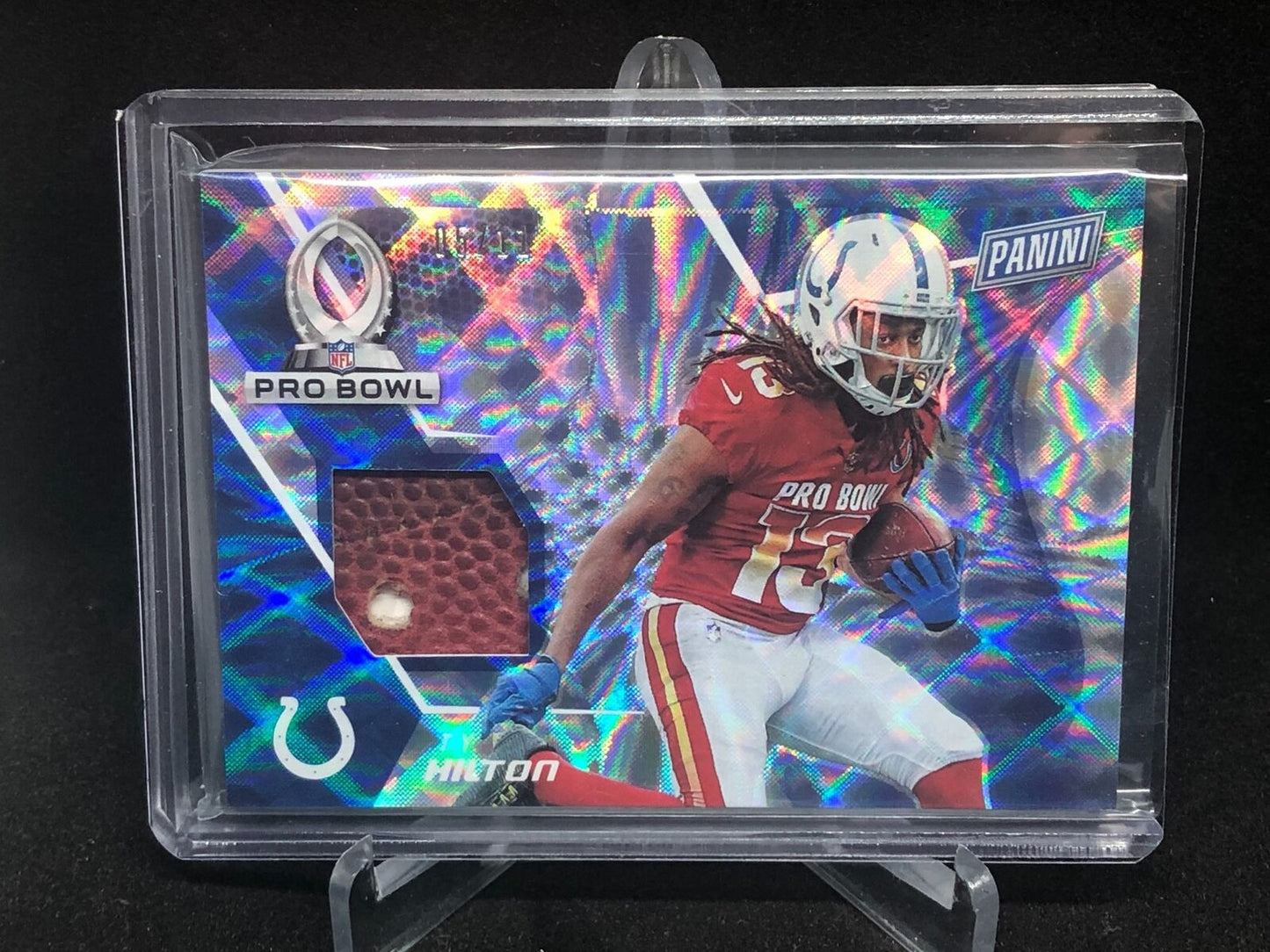 TY HILTON 2018 PANINI DAY PRO BOWL GAME USED FOOTBALL #D /11