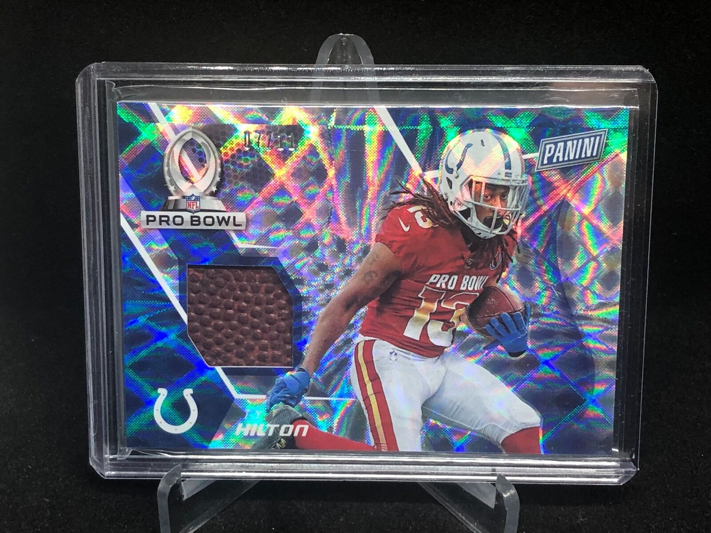 TY HILTON 2018 PANINI DAY PRO BOWL GAME USED FOOTBALL #D /11