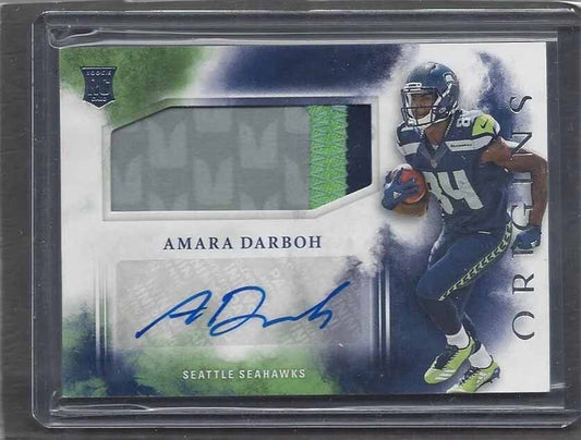 AMARA DARBOH 2017 PANINI ORIGINS RPA SEAHAWKS 3 COLOR ROOKIE PATCH AUTO RC