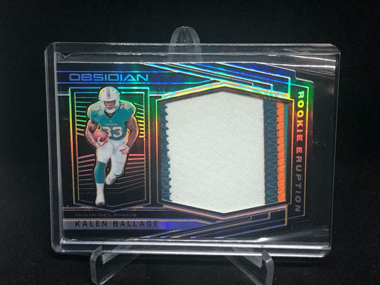 KALEN BALLAGE 2018 PANINI OBSIDIAN ROOKIE ERUPTION JUMBO 4 CLR PATCH RC #D 30/50