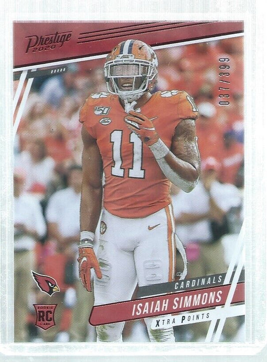 ISAIAH SIMMONS 2020 PRESTIGE XTRA POINTS RED ROOKIE RC #D 37/399