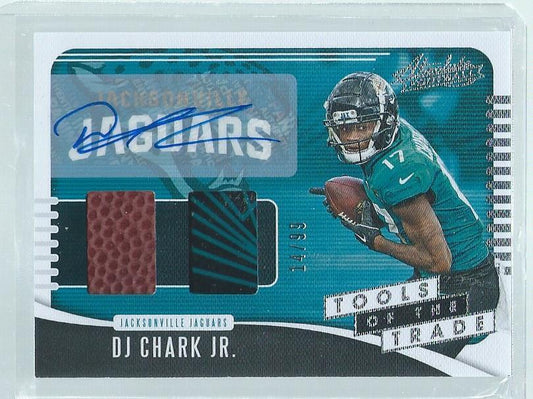 D.J. CHARK 2018 PANINI ABSOLUTE TOOLS OF THE TRADE DUAL JERSEY AUTO RC #D 14/99