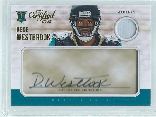 DEDE WESTBROOK 2017 PANINI CERTIFIED CUTS PATCH AUTO RC #D /299