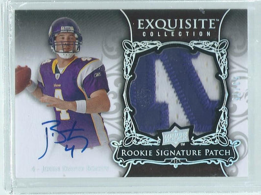 JOHN DAVID BOOTY 2008 UD EXQUISITE RPA NAMEPLATE PATCH ON CARD AUTO RC #D 53/75
