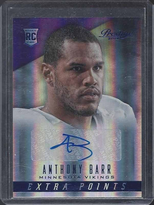 ANTHONY BARR 2014 PRESTIGE EXTRA POINTS BLUE VIKINGS ROOKIE AUTO RC #207