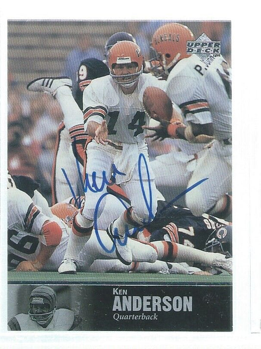KEN ANDERSON 1997 UPPER DECK LEGENDS BENGALS ON CARD AUTO AL-76