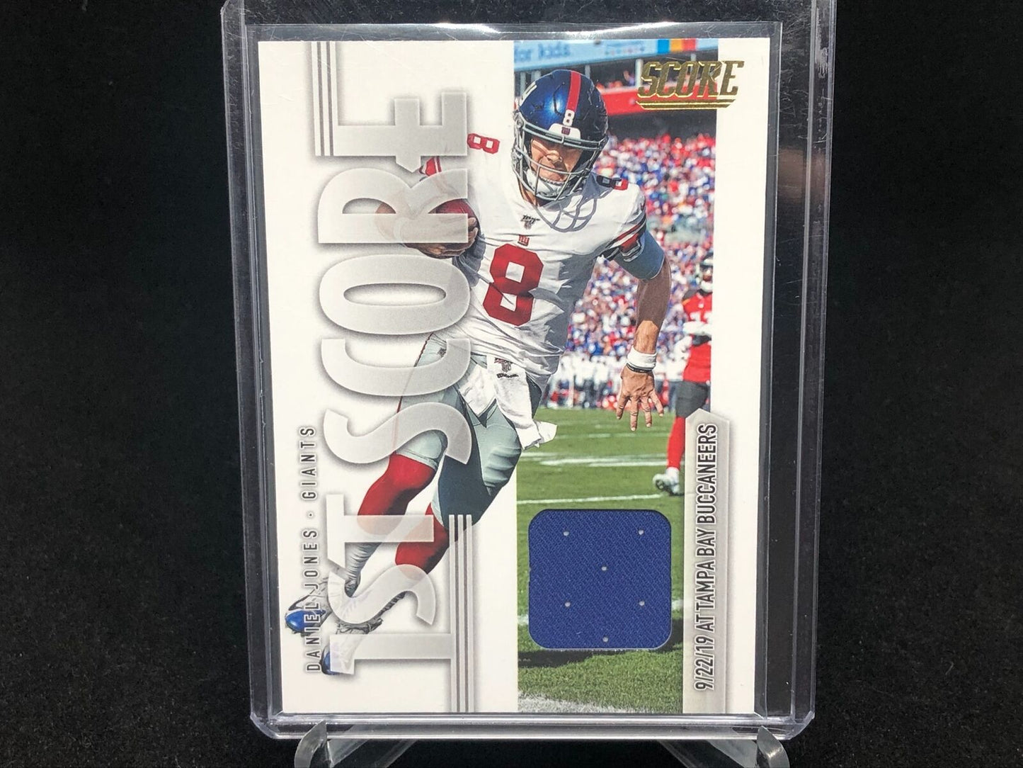 DANIEL JONES 2020 SCORE 1ST SCORE JERSEY RELIC
