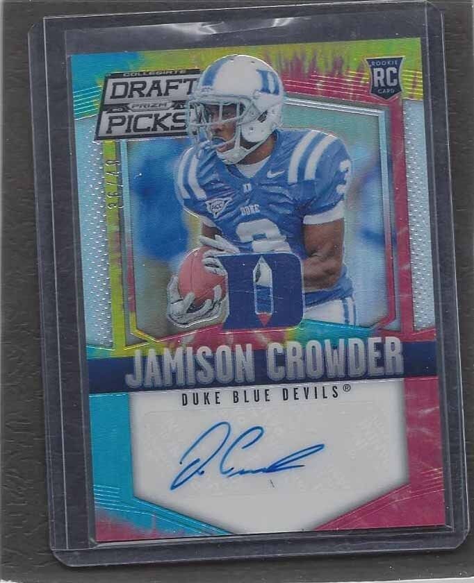 JAMISON CROWDER 2015 PANINI PRIZM DRAFT PICKS TIE DYE PRIZMS ROOKIE AUTO RC /49