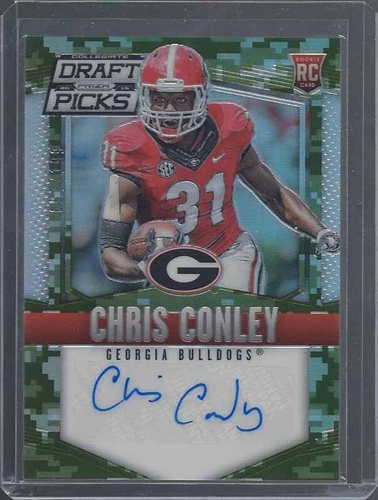 CHRIS CONLEY 2015 PANINI PRIZM DRAFT PICKS CAMO PRIZMS ROOKIE AUTO RC #D 57/199