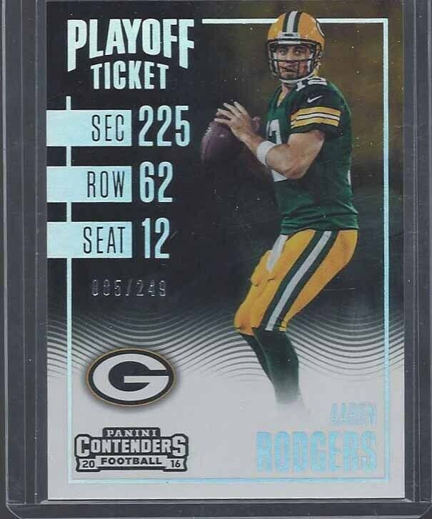 AARON RODGERS 2016 CONTENDERS PLAYOFF TICKET #D 85/249