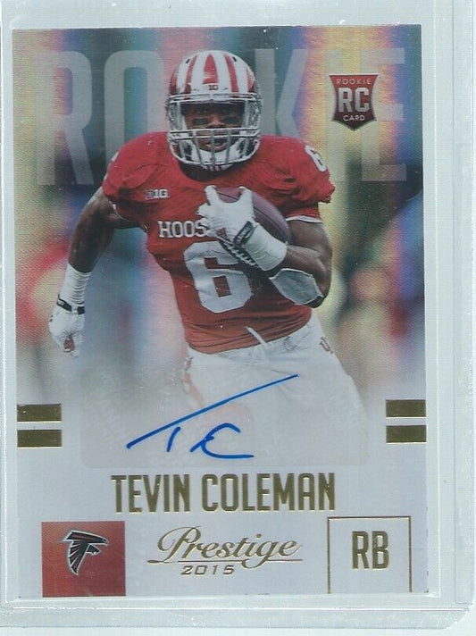 TEVIN COLEMAN 2015 PANINI PRESTIGE GOLD AUTO RC #D 7/50