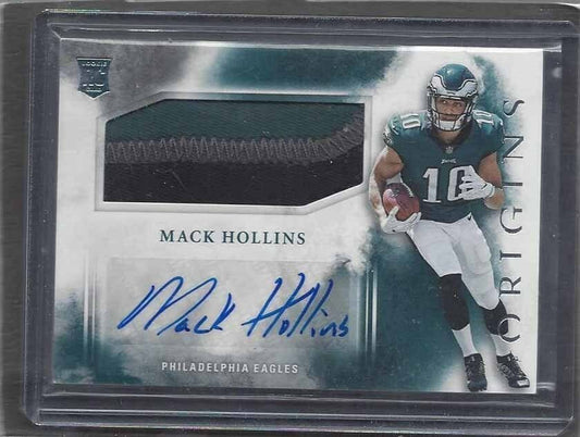 MACK HOLLINS 2017 PANINI ORIGINS RPA EAGLES 3 COLOR ROOKIE PATCH AUTO RC