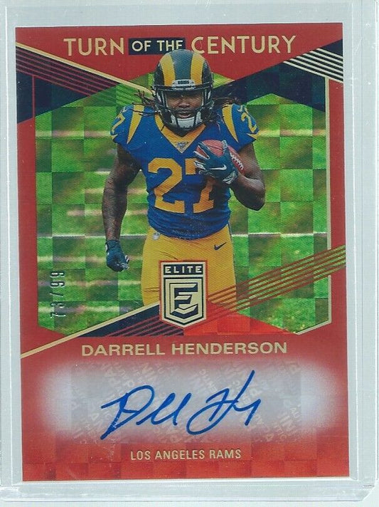 DARRELL HENDERSON 2019 DONRUSS ELITE TURN OF THE CENTURY AUTO RED #D 73/99
