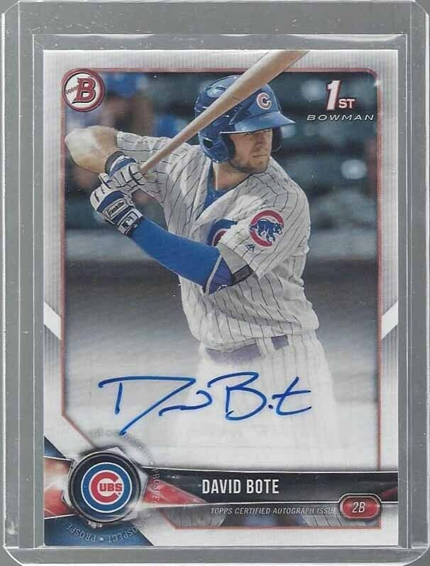 DAVID BOTE 2018 BOWMAN 1ST CUBS PROSPECT AUTO
