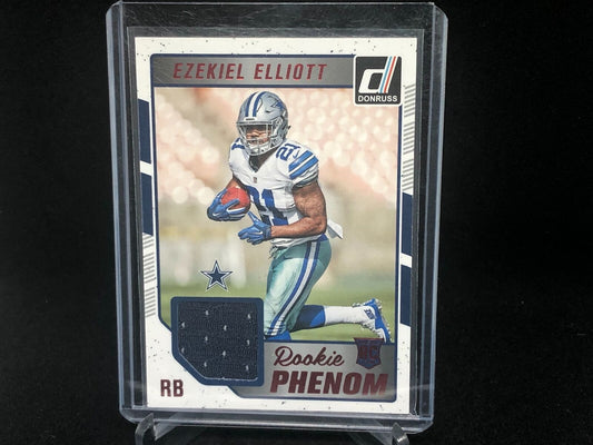EZEKIEL ELLIOT 2016 DONRUSS RED ROOKIE PHENOM JERSEY RC # 12