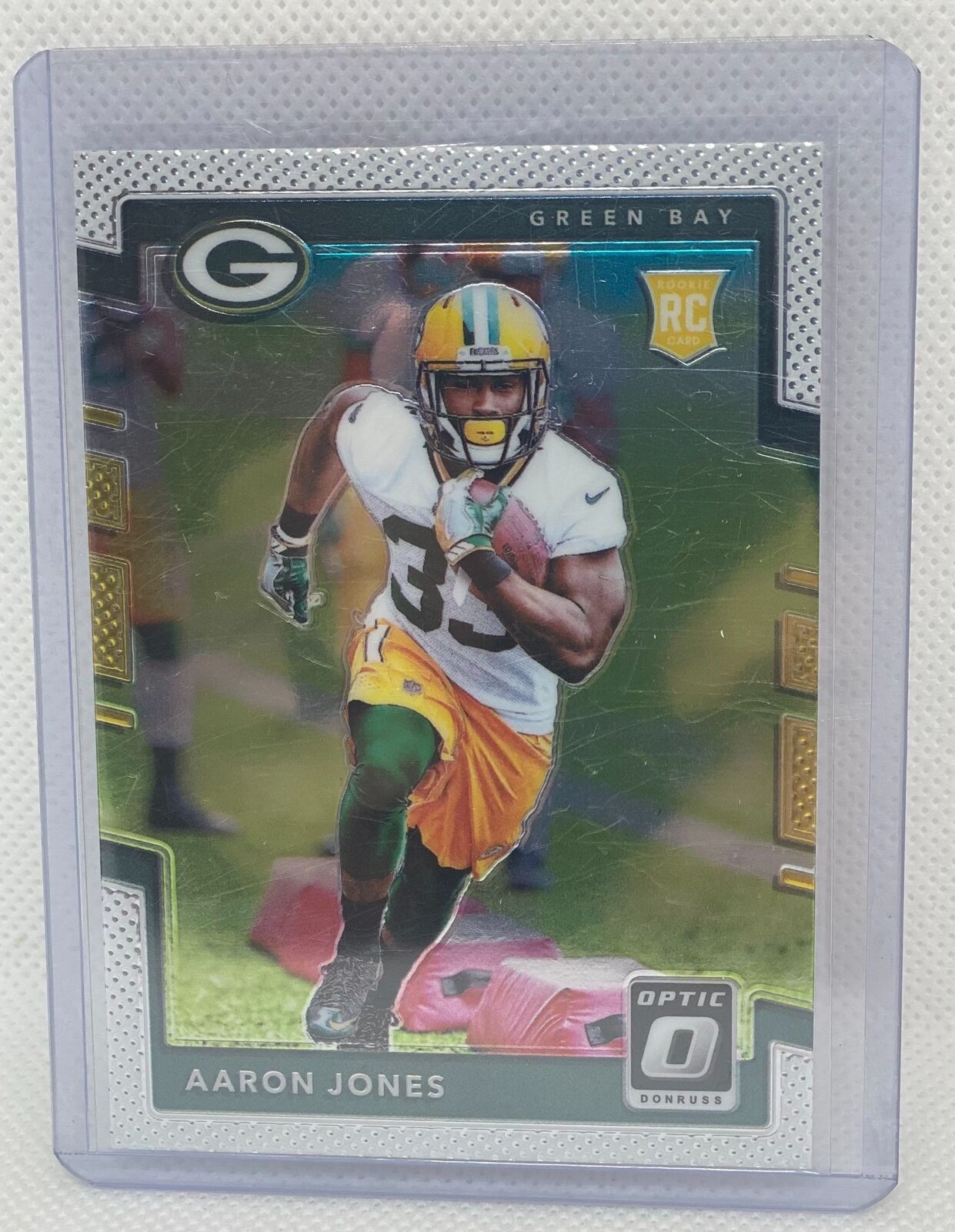 AARON JONES 2017 PANINI DONRUSS OPTIC TRUE ROOKIE RC #385