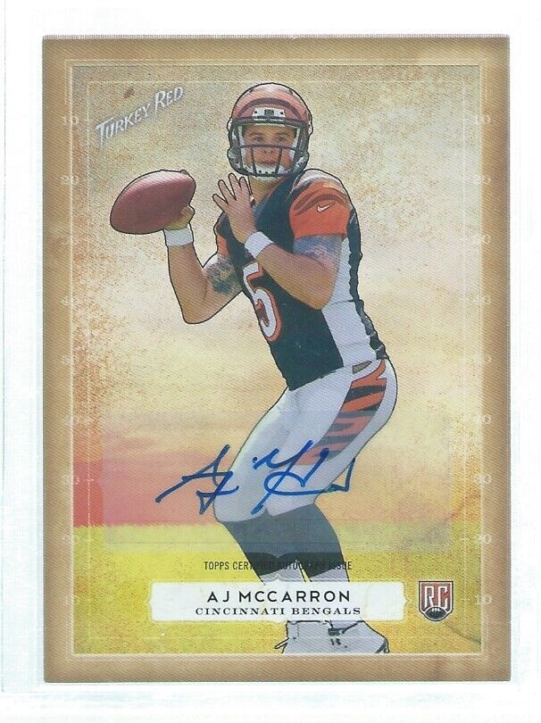 AJ MCCARRON 2014 TOPPS TURKEY RED AUTO RC #65
