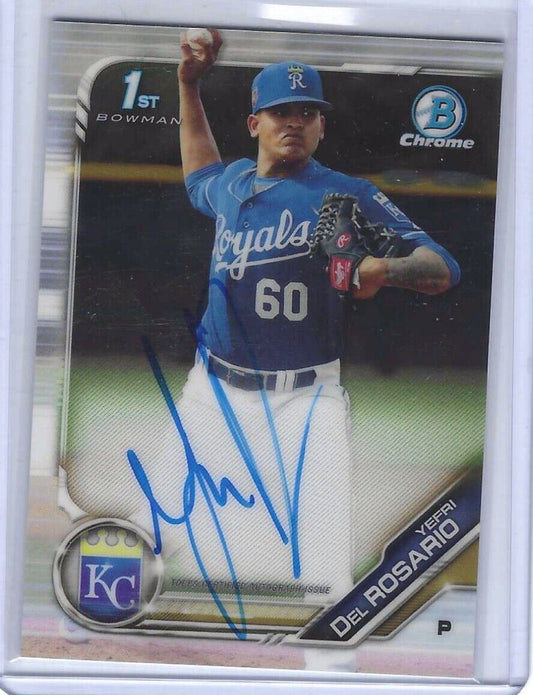 YEFRI DEL ROSARIO 2019 BOWMAN CHROME 1ST PROSPECT ON CARD AUTO #CPA-YDR