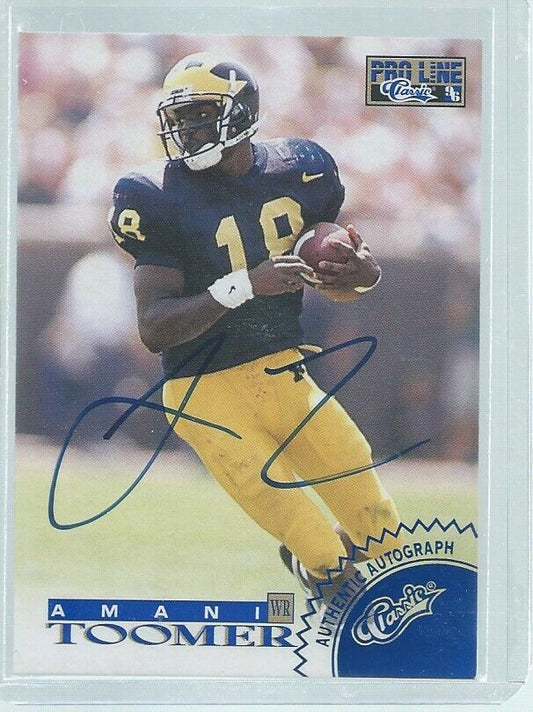 AMANI TOOMER 1996 CLASSIC PRO LINE ON CARD AUTO RC