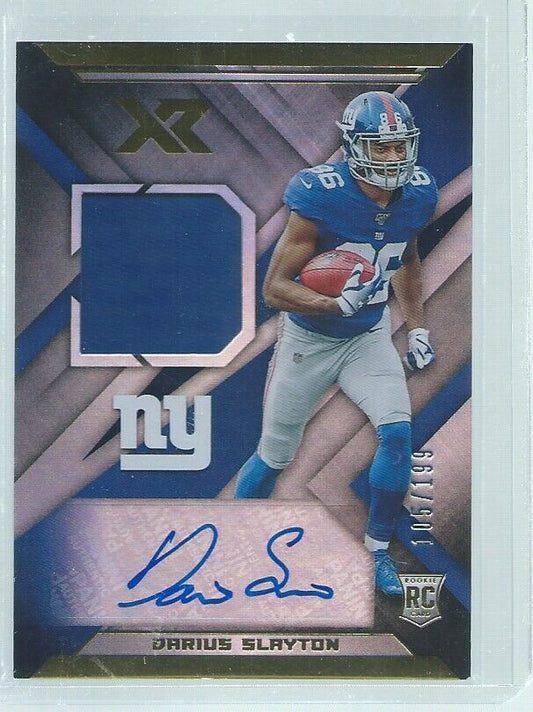 DARIUS SLAYTON 2019 PANINI XR JERSEY AUTO AUTO RC #D /199