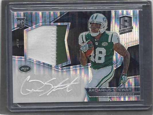 ARDARIUS STEWART 2017 SPECTRA BLACK PULSAR PRIZM 2 CLR RPA PATCH AUTO RC #D 2/10