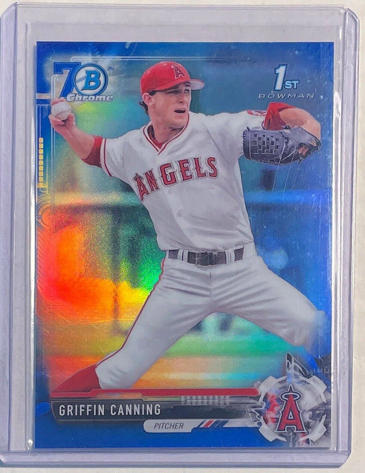 GRIFFIN CANNING 2017 BOWMAN CHROME 1ST PROSPECT BLUE REFRACTOR #D 008/200