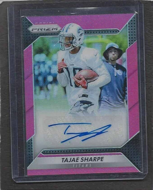 TAJAE SHARPE 2016 PANINI PRIZM PINK SP PRIZMS ROOKIE AUTO RC