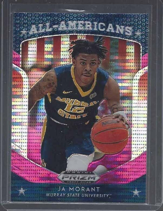 JA MORANT 2019 PANINI PRIZM PINK PULSAR PRIZMS ALL AMERICANS RC #44