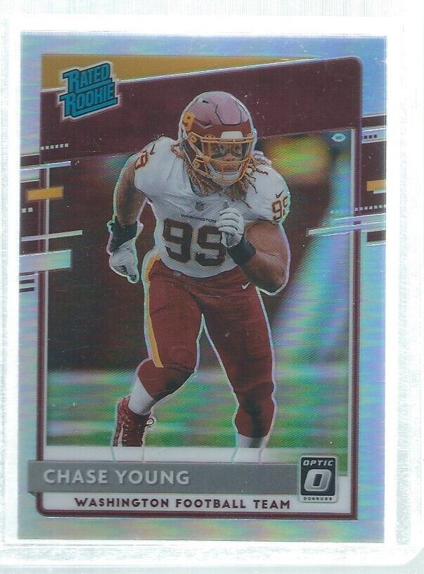 CHASE YOUNG 2020 DONRUSS OPTIC RATED ROOKIE SILVER HOLO RC #166