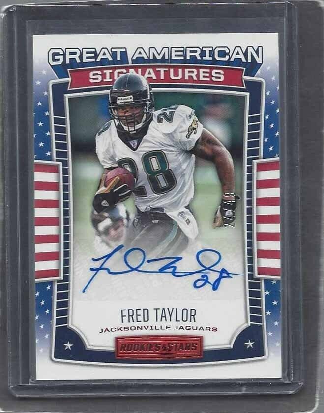 FRED TAYLOR 2017 ROOKIES & STARS GREAT AMERICAN SIGNATURES AUTO #D 24/49