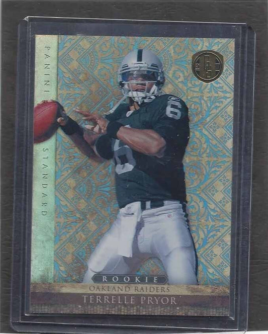 1/1 TERRELLE PRYOR 2011 GOLD STANDARD PLATINUM ROOKIE RC #D 6/25 HIS JERSEY #6 !