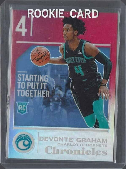 DEVONTE GRAHAM 2018-19 PANINI CHRONICLES RED HOLO PRIZM RC #D 53/149