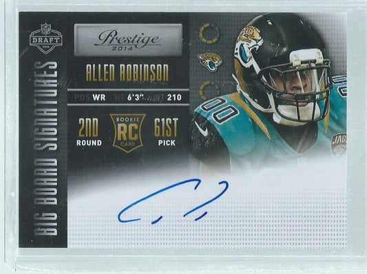 ALLEN ROBINSON 2014 PANINI PRESTIGE BIG BOARD SIGNATURES ON CARD AUTO RC #16