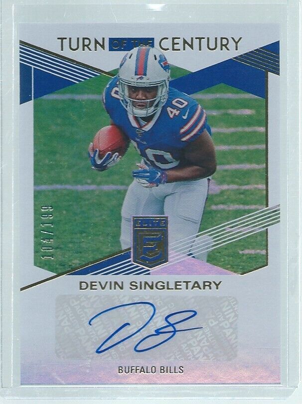 DEVIN SINGLETARY 2019 DONRUSS ELITE TURN OF THE CENTURY AUTO RC #D 104/199
