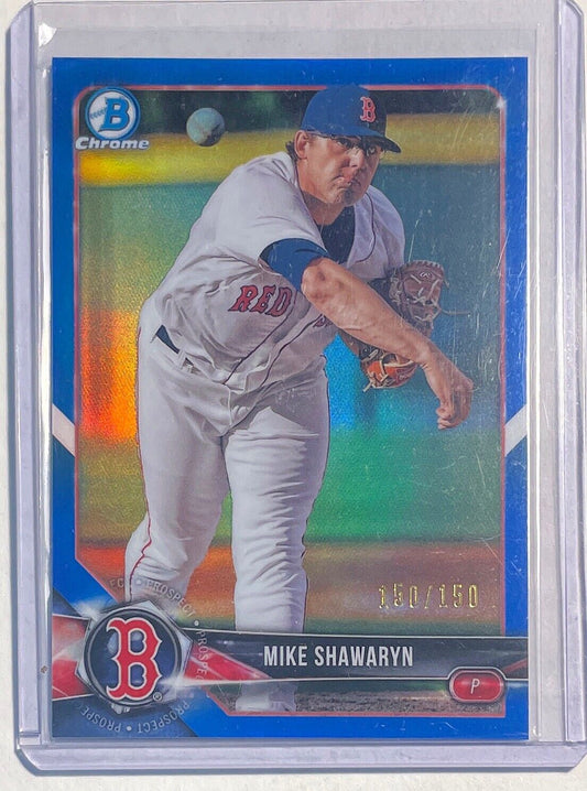 MIKE SHAWARYN 2018 BOWMAN CHROME PROSPECT BLUE REFRACTOR #D 150/150