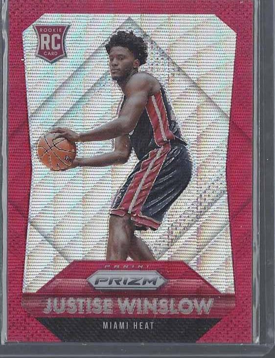 JUSTISE WINSLOW 2015-16 PANINI PRIZM RUBY WAVE RED PRIZMS ROOKIE RC #D 163/350