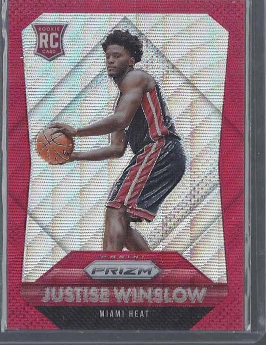 JUSTISE WINSLOW 2015-16 PANINI PRIZM RUBY WAVE RED PRIZMS ROOKIE RC #D 163/350