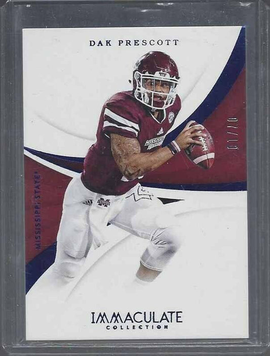 DAK PRESCOTT 2018 PANINI IMMACULATE BLUE #D 7/10