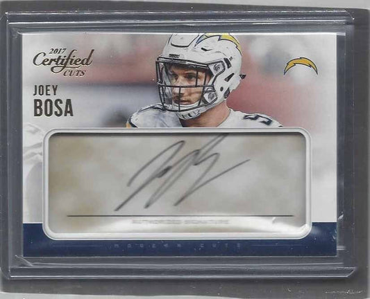 JOEY BOSA 2017 CERTIFIED CUTS CHARGERS CUT AUTO #D 42/99