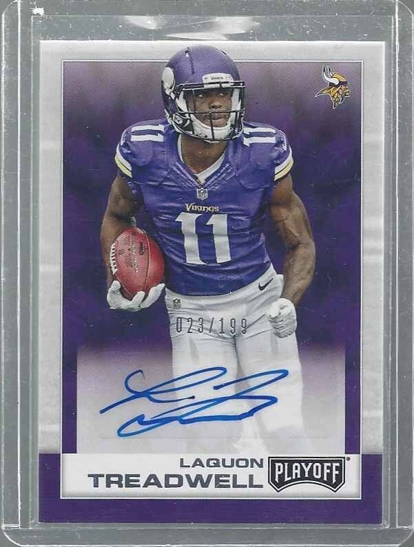 LAQUON TREADWELL 2016 PLAYOFF VIKINGS ROOKIE AUTO RC #D 23/199