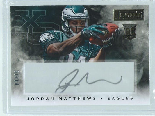 JORDAN MATTHEWS 2014 PANINI PLAYBOOK XO GOLD AUTO RC #D 4/10