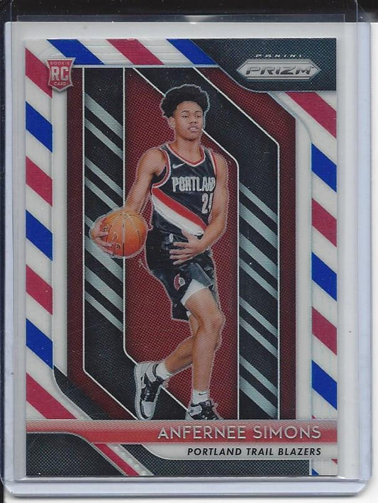 ANFERNEE SIMONS 2018-19 PANINI PRIZM RED WHITE BLUE ROOKIE PRIZMS RC #61