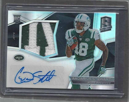 ARDARIUS STEWART 2017 SPECTRA JETS RPA NAMEPLATE ROOKIE PATCH AUTO RC #D 97/99