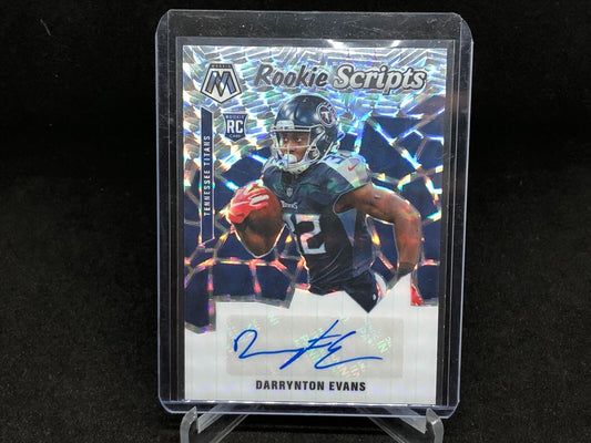 DARRYNTON EVANS 2020 MOSAIC PRIZM ROOKIE SCRIPTS AUTO RC #33
