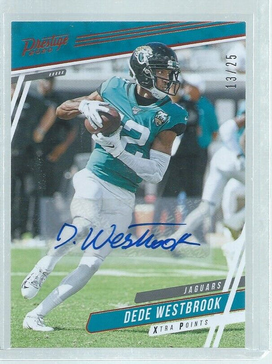 DEDE WESTBROOK 2020 PANINI PRESTIGE XTRA POINTS AUTO ORANGE RC #D 13/25